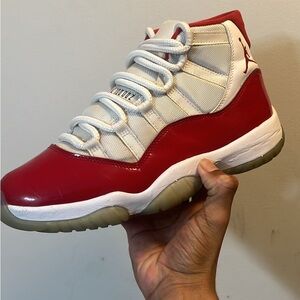 Jordan Red and White High-Top Sneakers